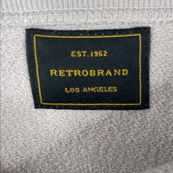 Retrobrand Santa Monica Motorcycles Oversized Distressed Sweatshirt Size XL